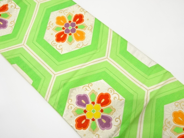 JAPANESE KIMONO / ANTIQUE FUKURO OBI / SILK / WOVEN